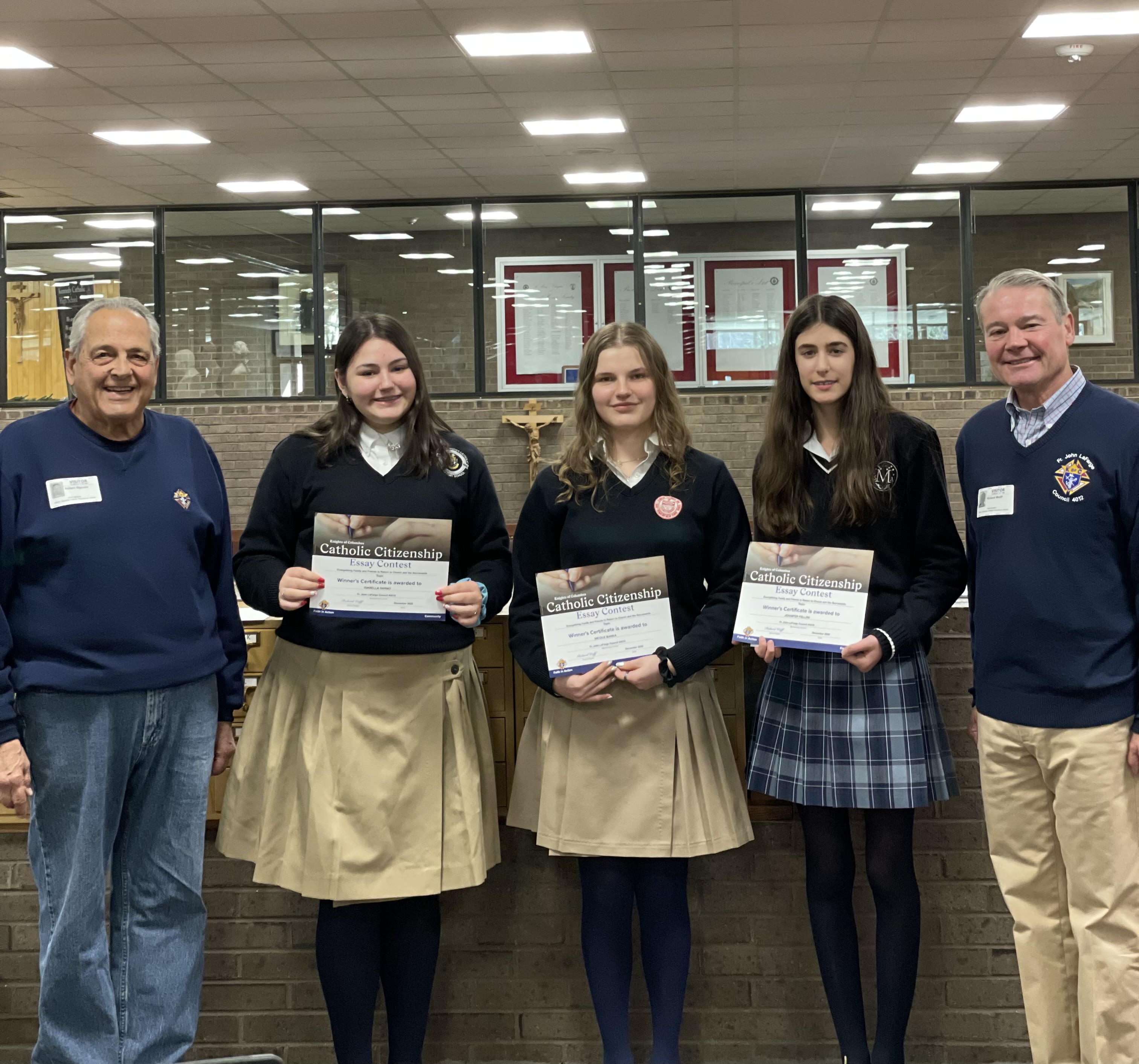 Kennedy Catholic Prep Citizenship Awardees