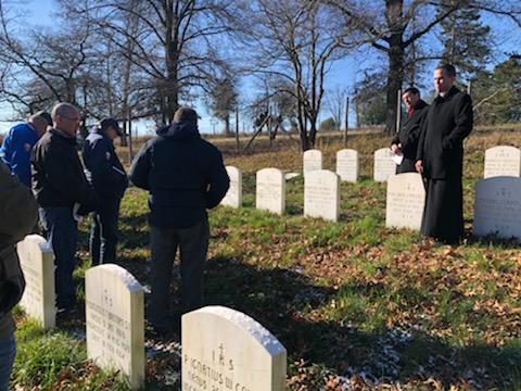 Fr. Pellegrini giving Reflection at Memorial Service